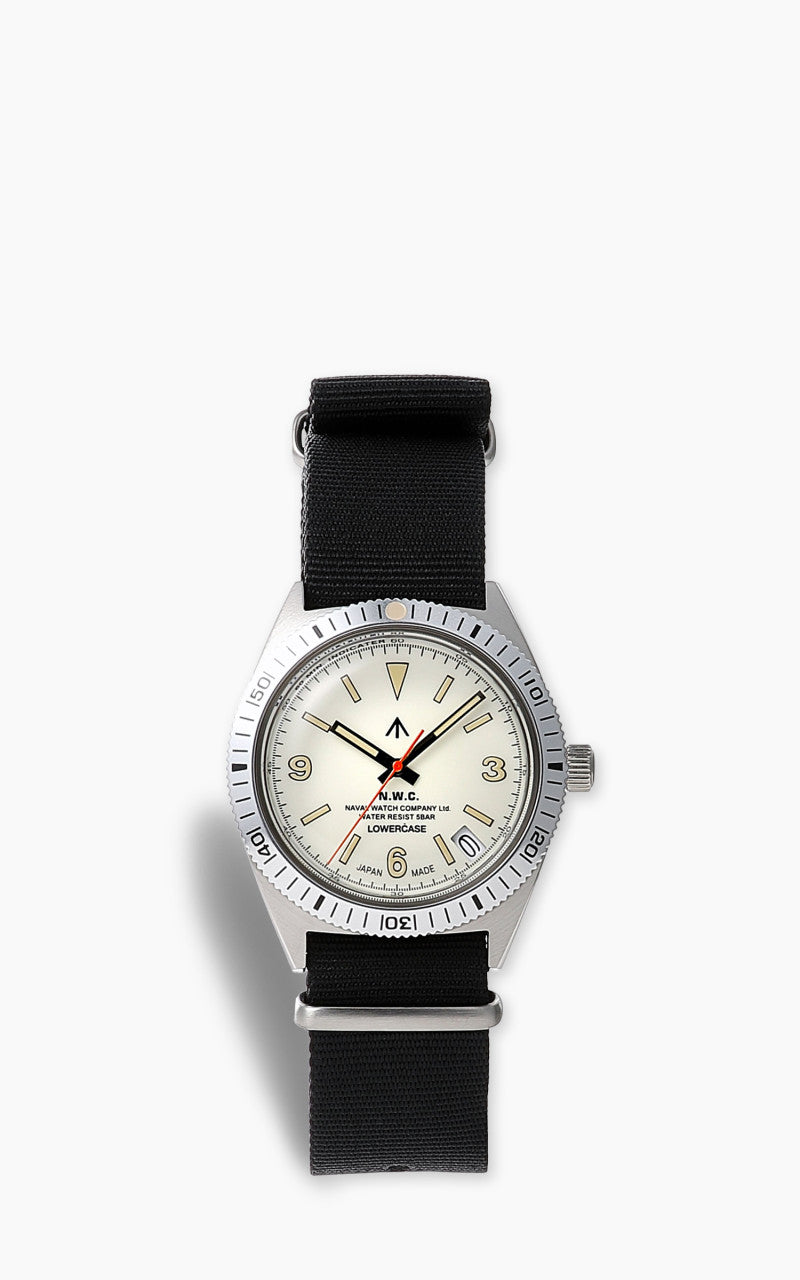 Naval Watch Company by LOWERCASE FRXB014 Quartz Watch White Dial Black