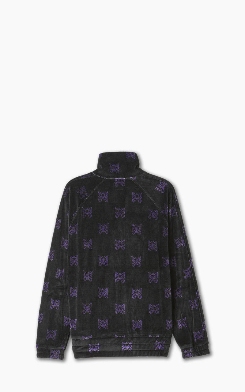 Needles Track Jacket C/Pe Papillon Velour Black/Purple