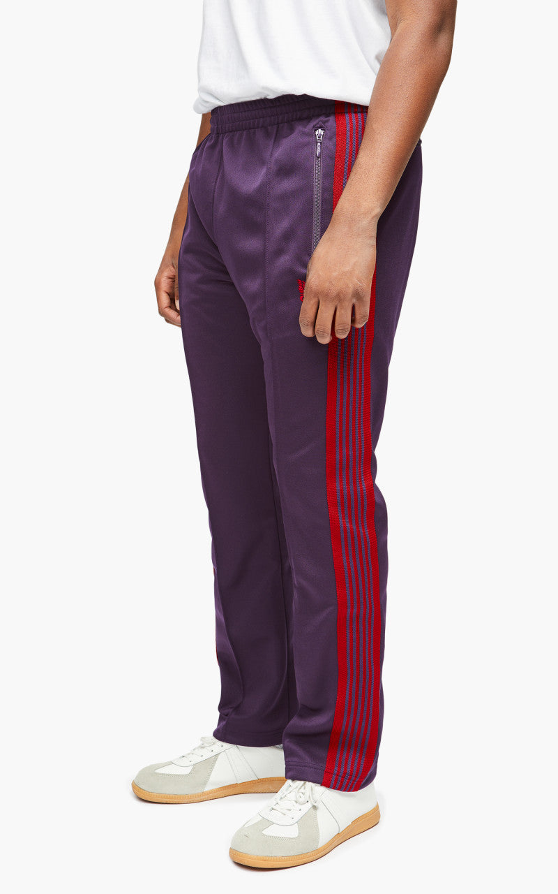 Needles Track Pant Purple × Red Needles Narrow Track Pant Poly Smooth Dark Purple