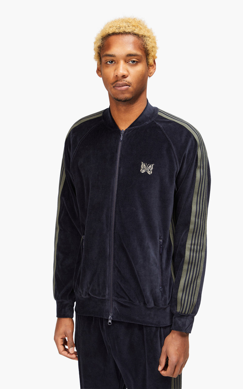 Needles R.C. Track Jacket C/Pe Velour Navy