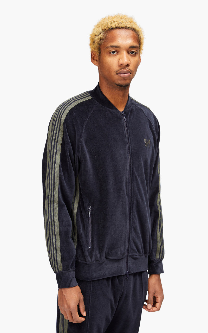 Needles R.C. Track Jacket C/Pe Velour Navy