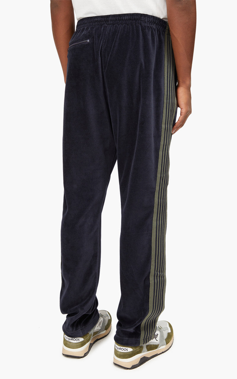 Needles Narrow Track Pant C/Pe Velour Navy