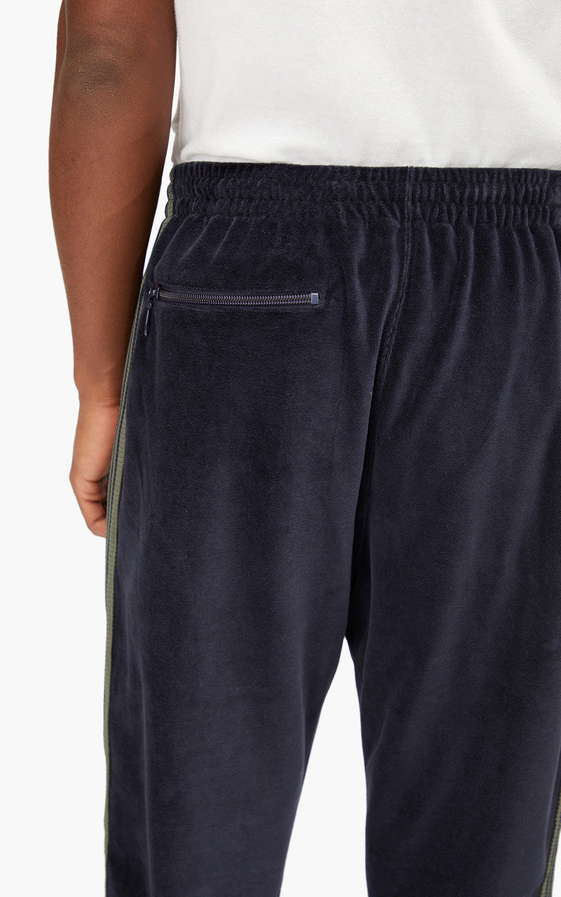 Needles Narrow Track Pant C/Pe Velour Navy