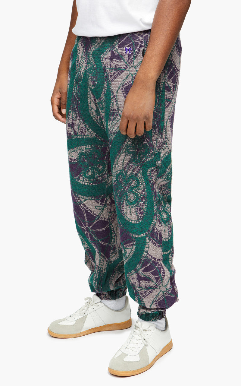 Needles Zipped Sweat Pant Papillon Pile Jacquard Purple