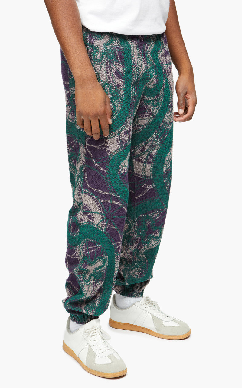 Needles Zipped Sweat Pant Papillon Pile Jacquard Purple