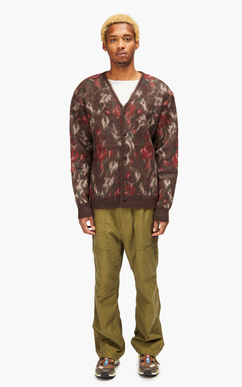 Needles Mohair Cardigan Rose Dark Brown