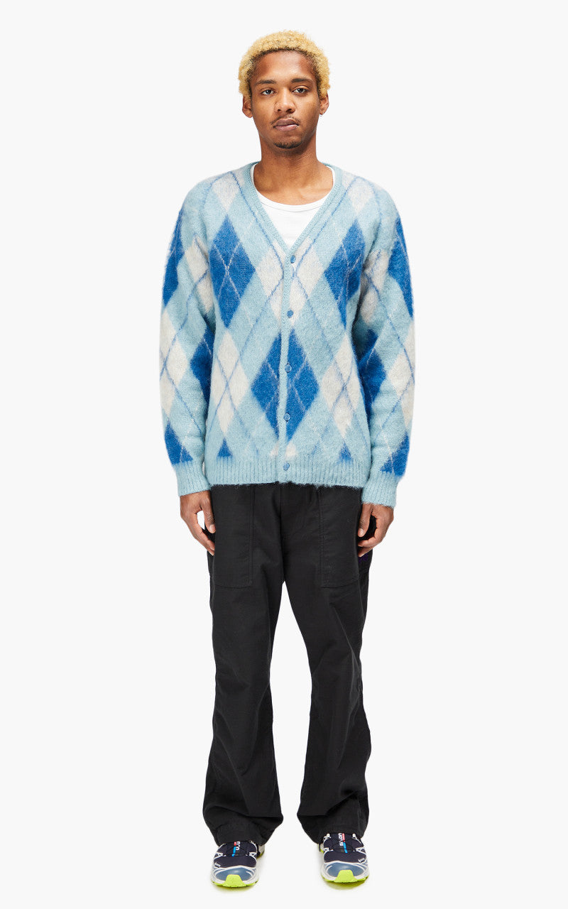 Needles Mohair Cardigan Argyle Lt. Blue
