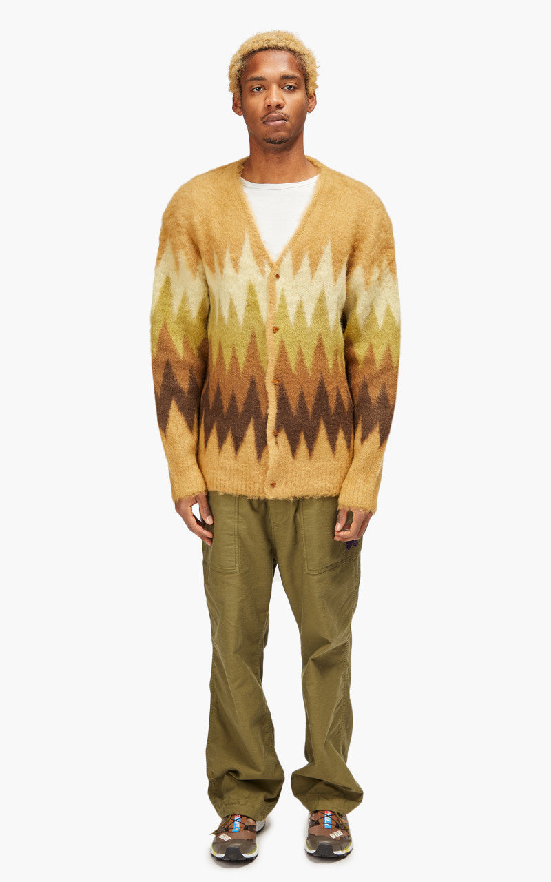 【美品】ニードルズ Needles Mohair Cardigan Zigzag Needles Mohair Cardigan Zigzag Taupe