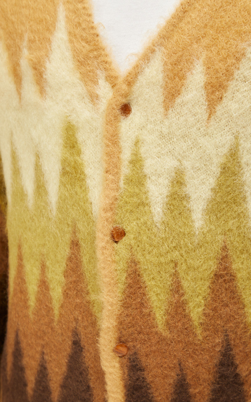 Needles Mohair Cardigan Zigzag Taupe