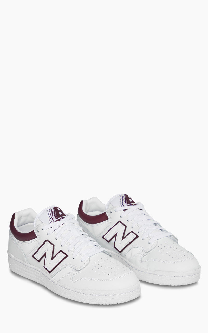 New Balance BB480 LDB White/Burgundy