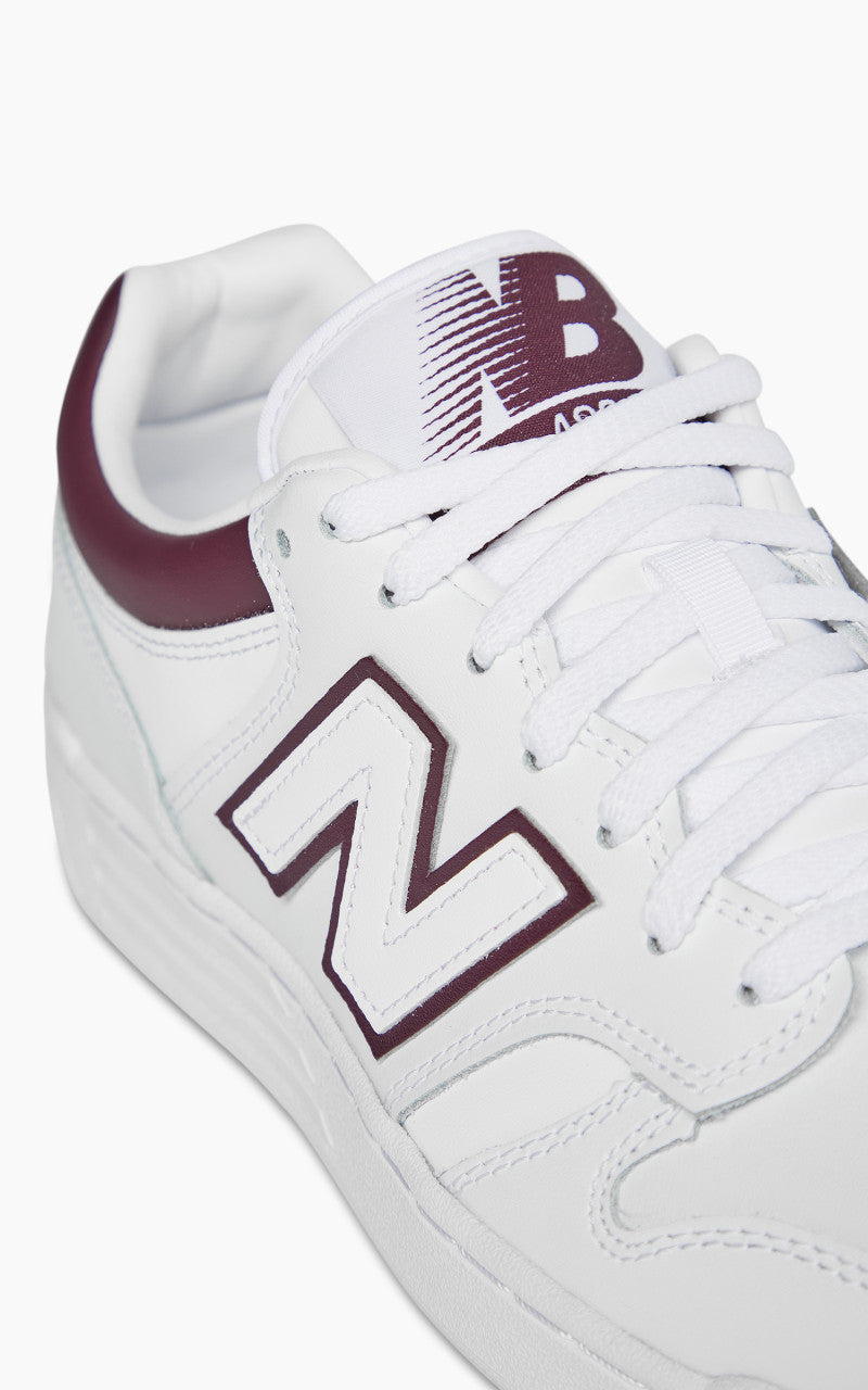 New Balance BB480 LDB White/Burgundy