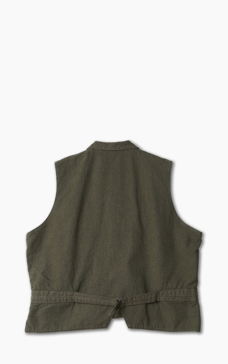 Nigel Cabourn Waistcoat Cotton Broken Twill Army