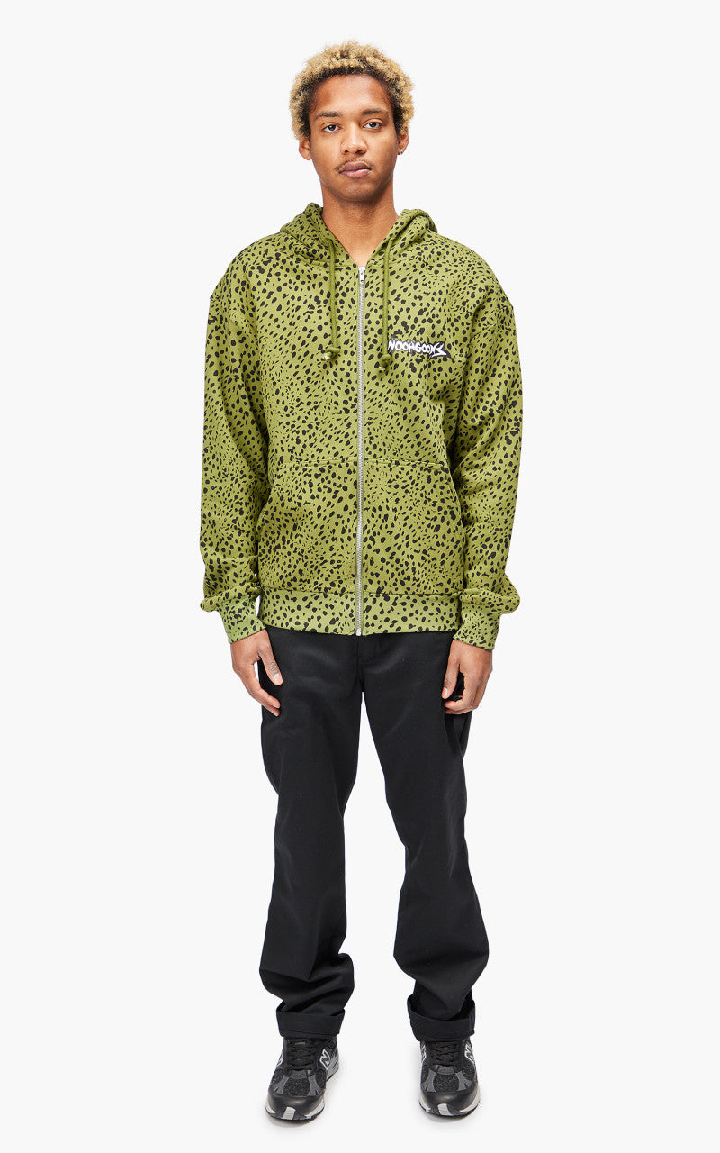 Noon Goons Chit Chat Zip Hoodie Green Leopard