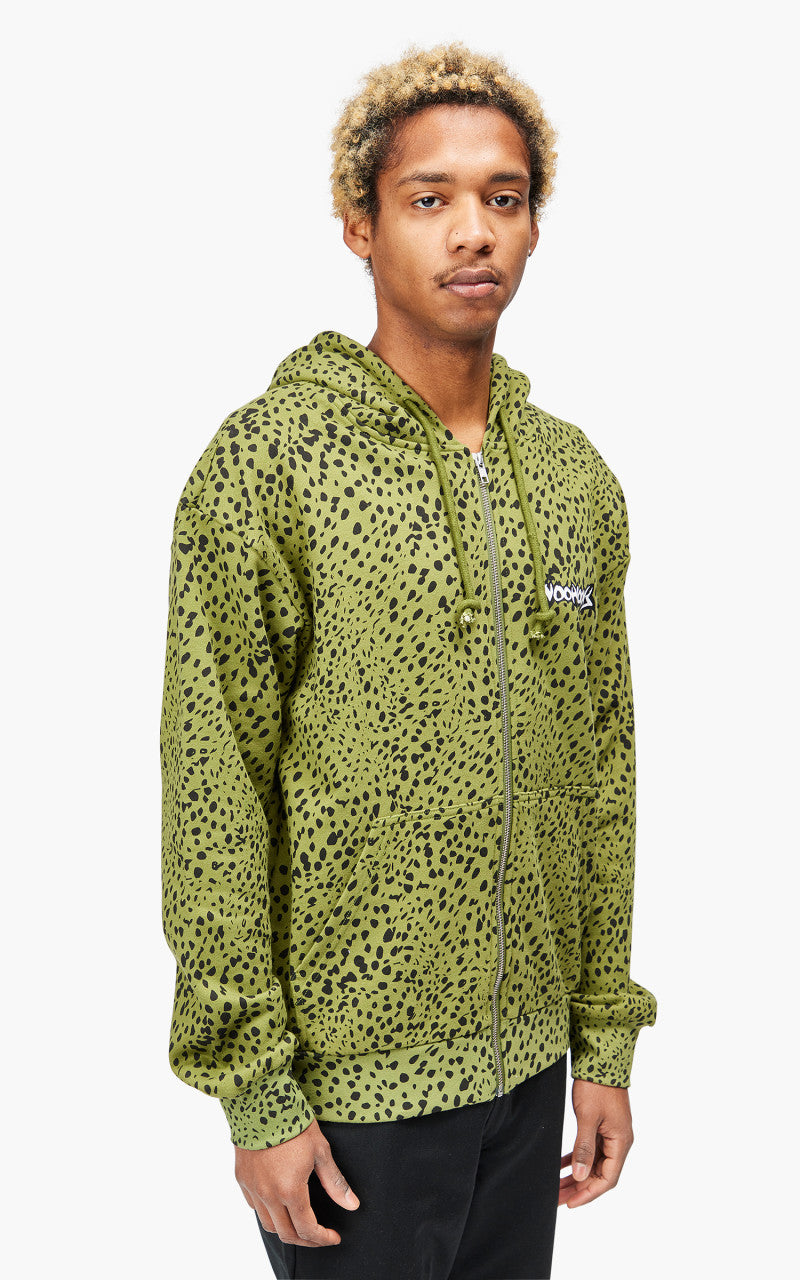 Noon Goons Chit Chat Zip Hoodie Green Leopard