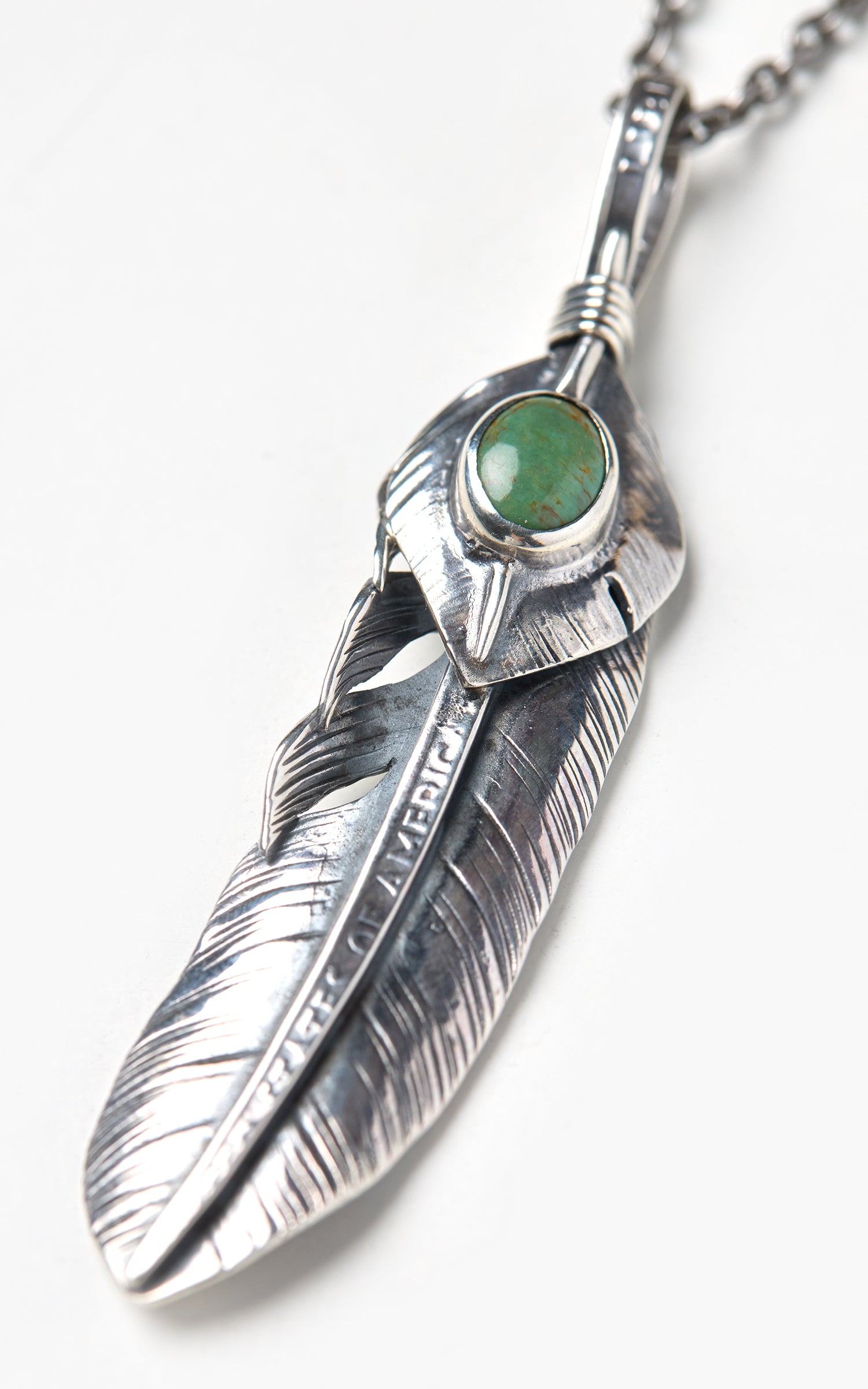North Works x CULTIZM Necklace 925 Silver Liberty Feather Turquoise