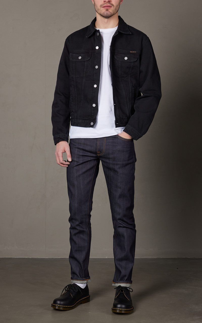 Nudie Jeans Danny Smooth Rinse Denim Jacket Black