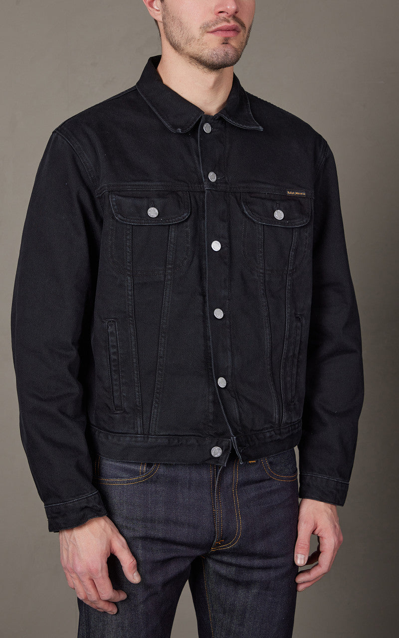 Nudie Jeans Danny Smooth Rinse Denim Jacket Black