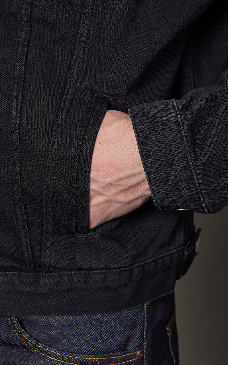 Nudie Jeans Danny Smooth Rinse Denim Jacket Black