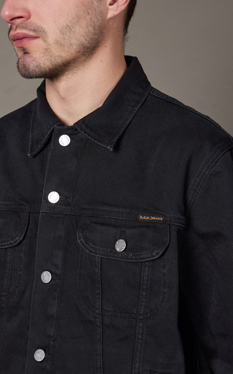 Nudie Jeans Danny Smooth Rinse Denim Jacket Black