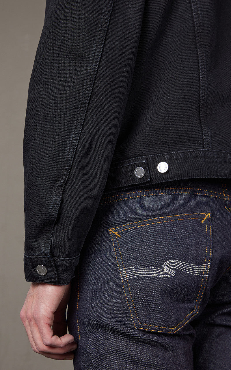 Nudie Jeans Danny Smooth Rinse Denim Jacket Black