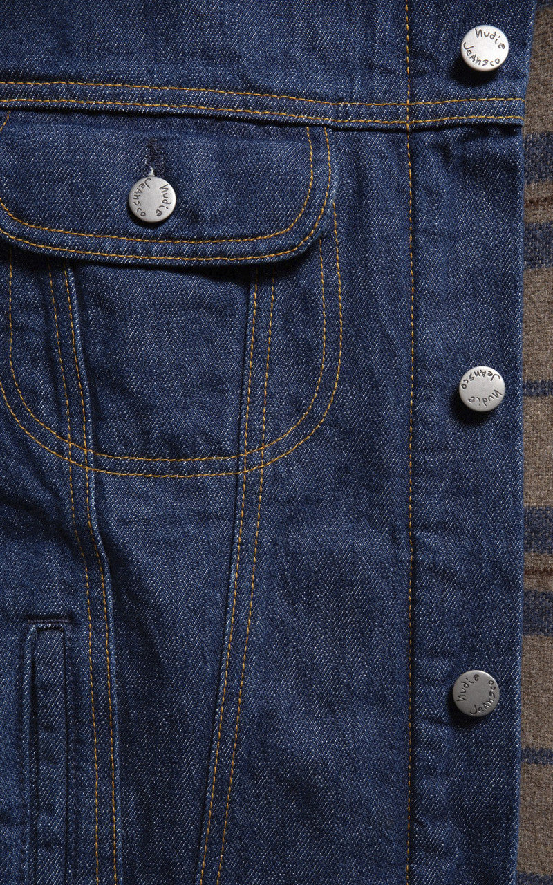 Nudie Jeans Johnny Thunder Denim Jacket Dark Blue