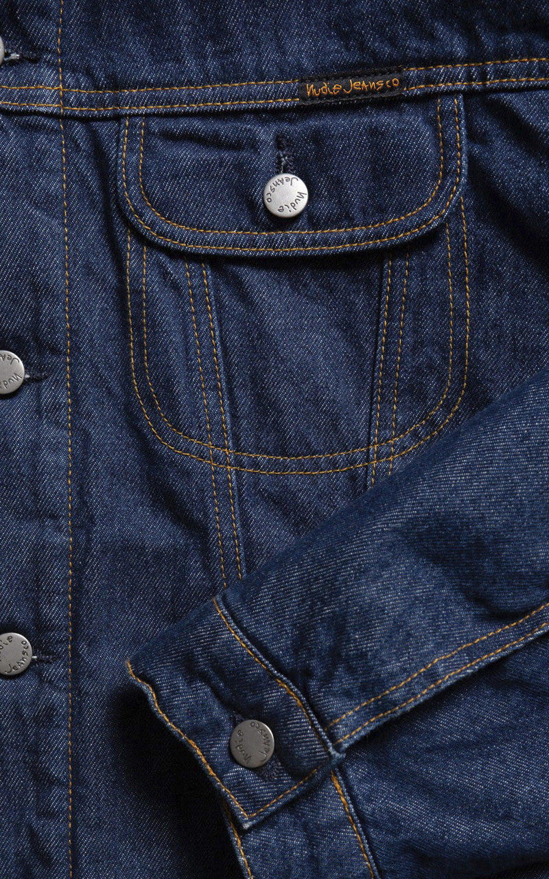 Nudie Jeans Johnny Thunder Denim Jacket Dark Blue