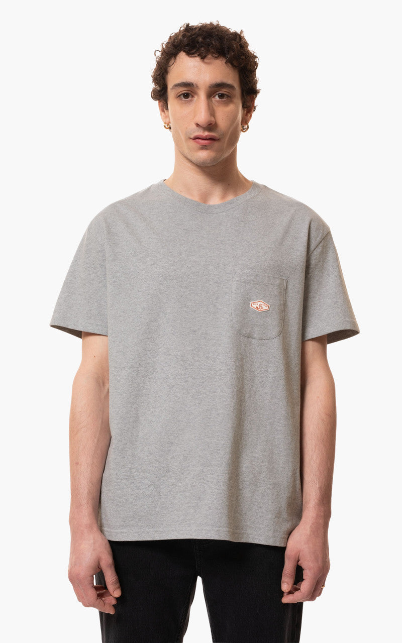 Nudie Jeans Leffe Pocket Tee Greymelange