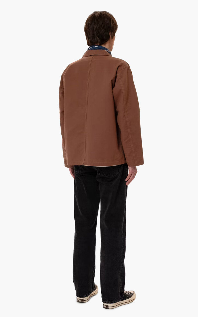 Nudie Jeans Howie Waxed Chore Jacket Brown