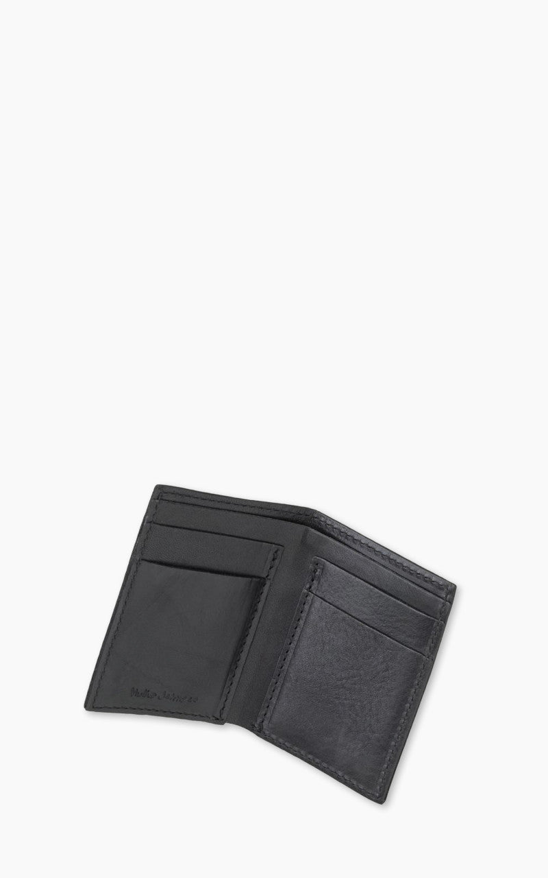 Nudie Jeans Hagdahl Wallet Saddle Leather Black