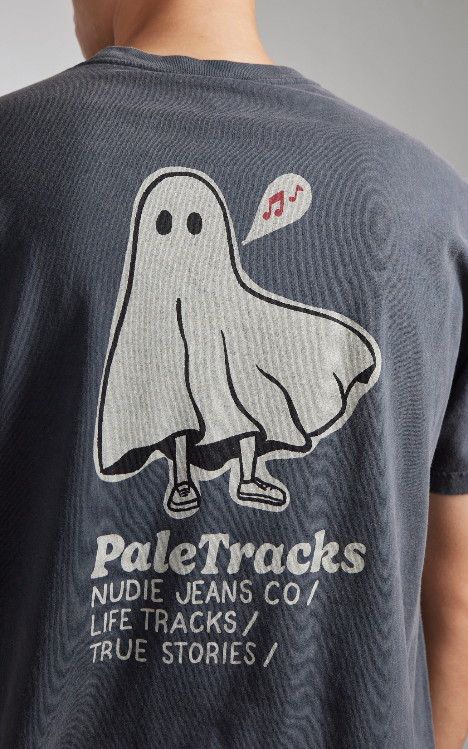 Nudie Jeans Roy Pale Tracks T-Shirt Antracite