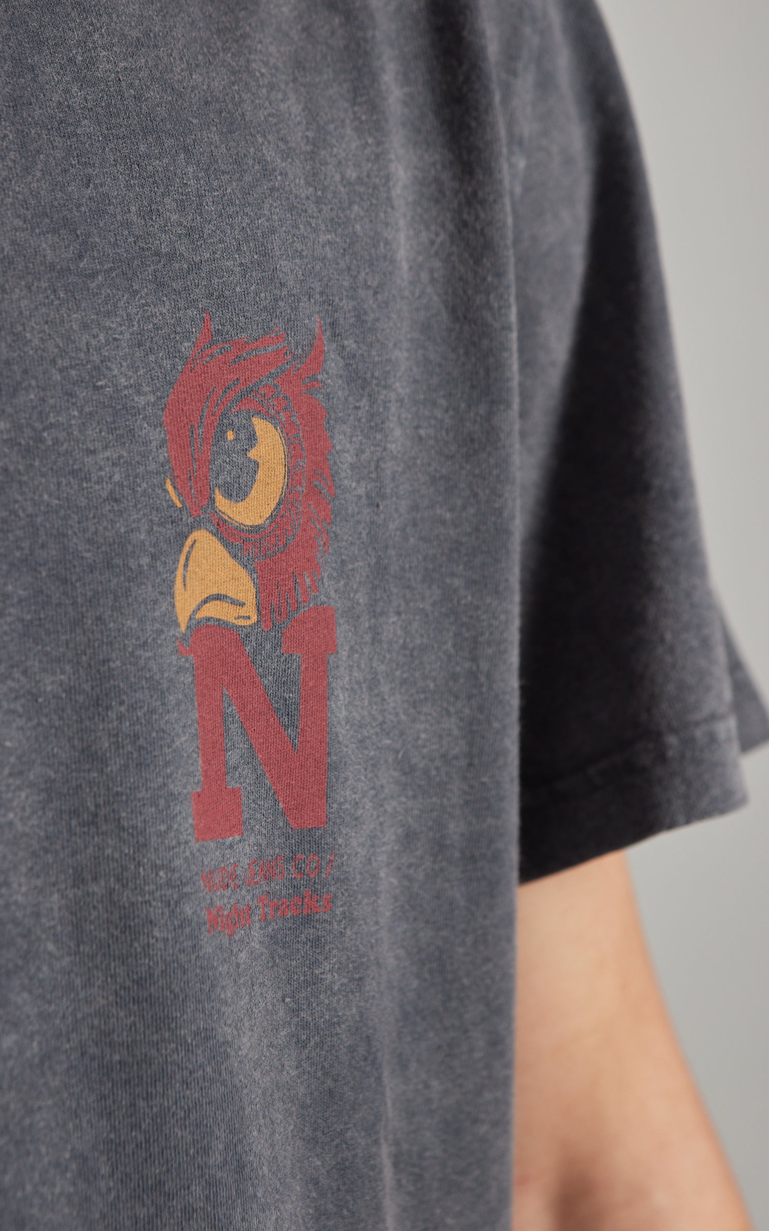 Nudie Jeans Roy Night Tracks T-Shirt Antracite