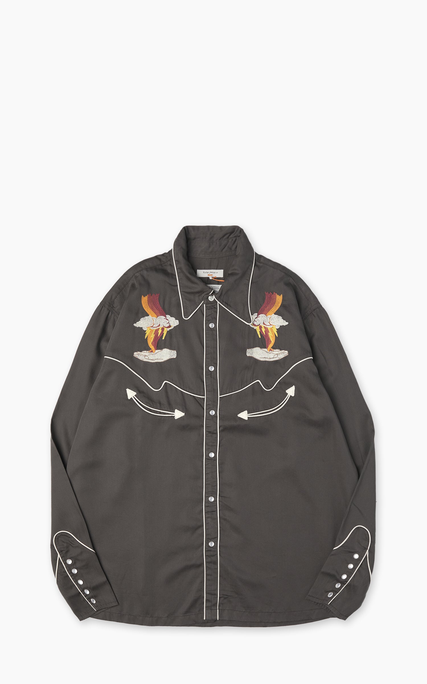 Nudie Jeans Gonzo Western Shirt Sunburns Black/Brown