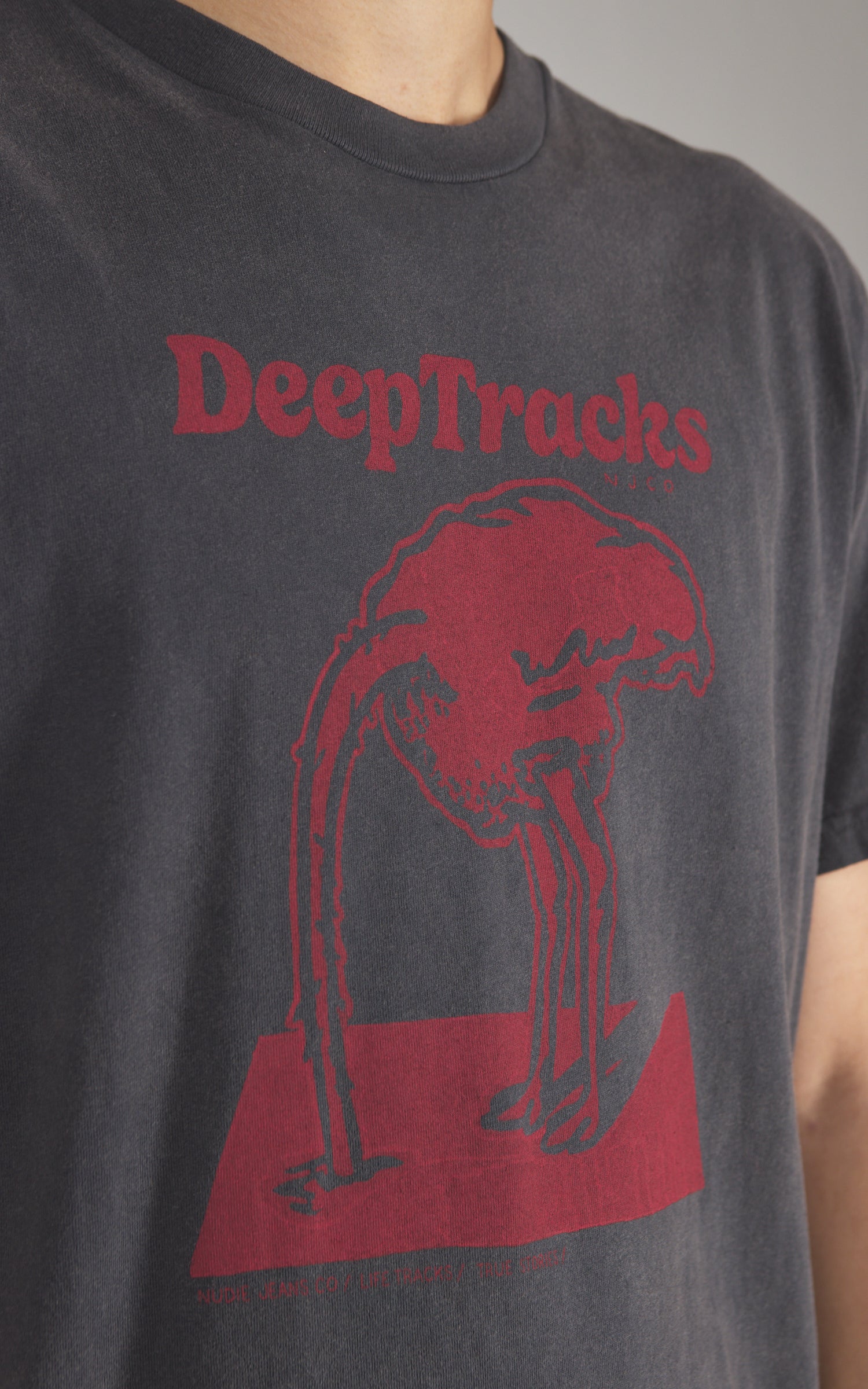 Nudie Jeans Roy Deep Tracks T-Shirt Antracite
