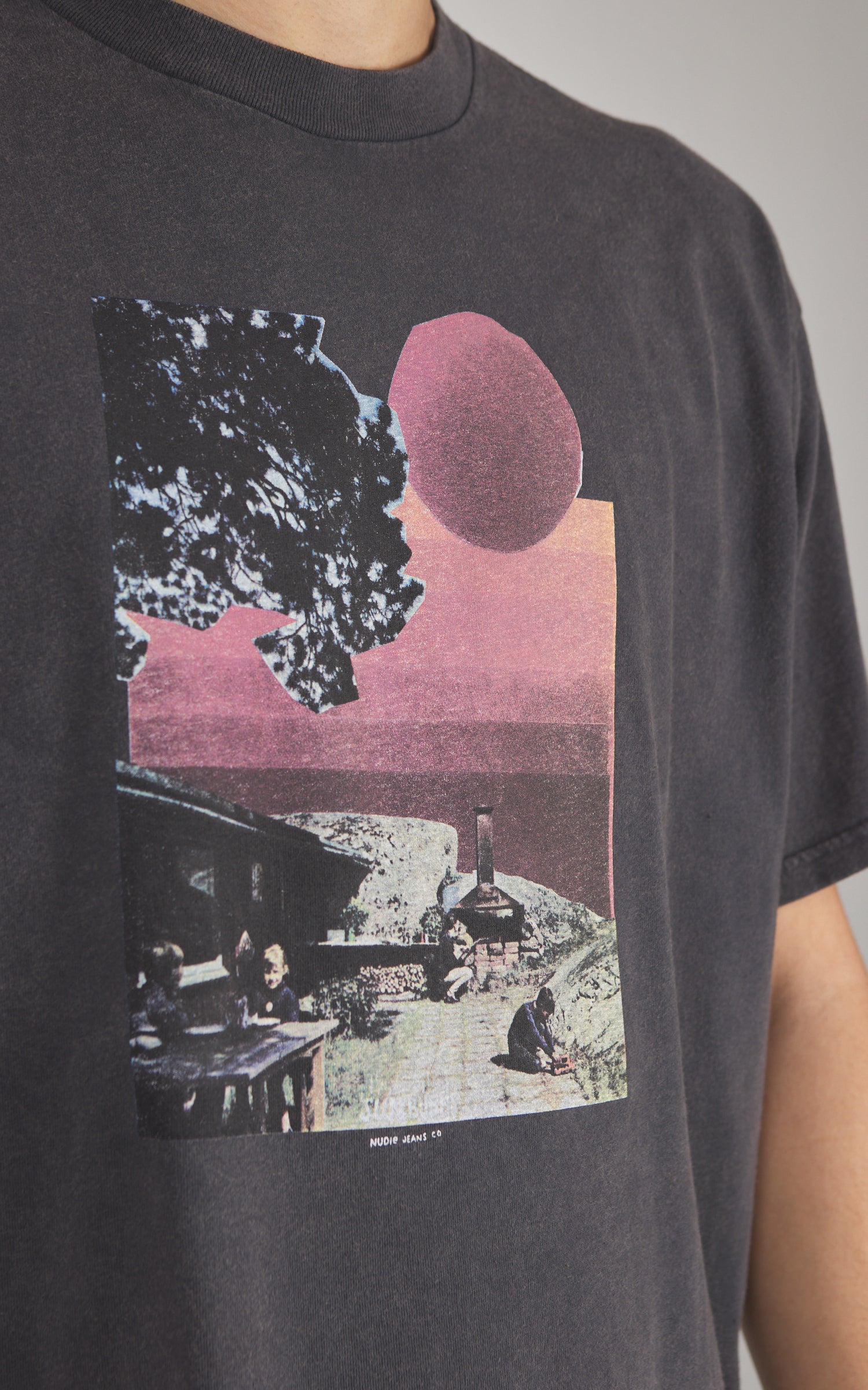 Nudie Jeans Koffe Sunburns T-Shirt Antracite