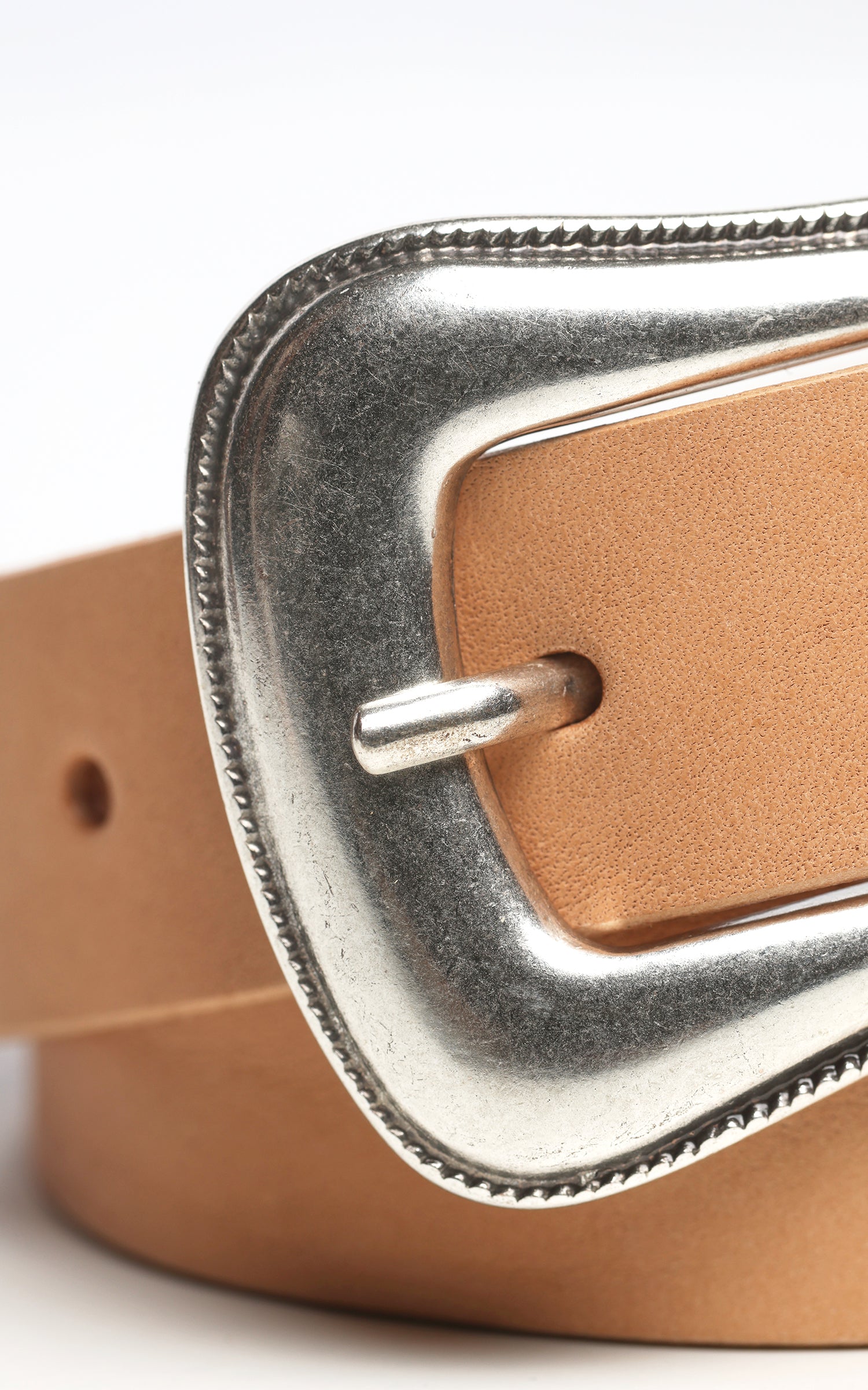 Nudie Jeans Western Silver Belt Natural