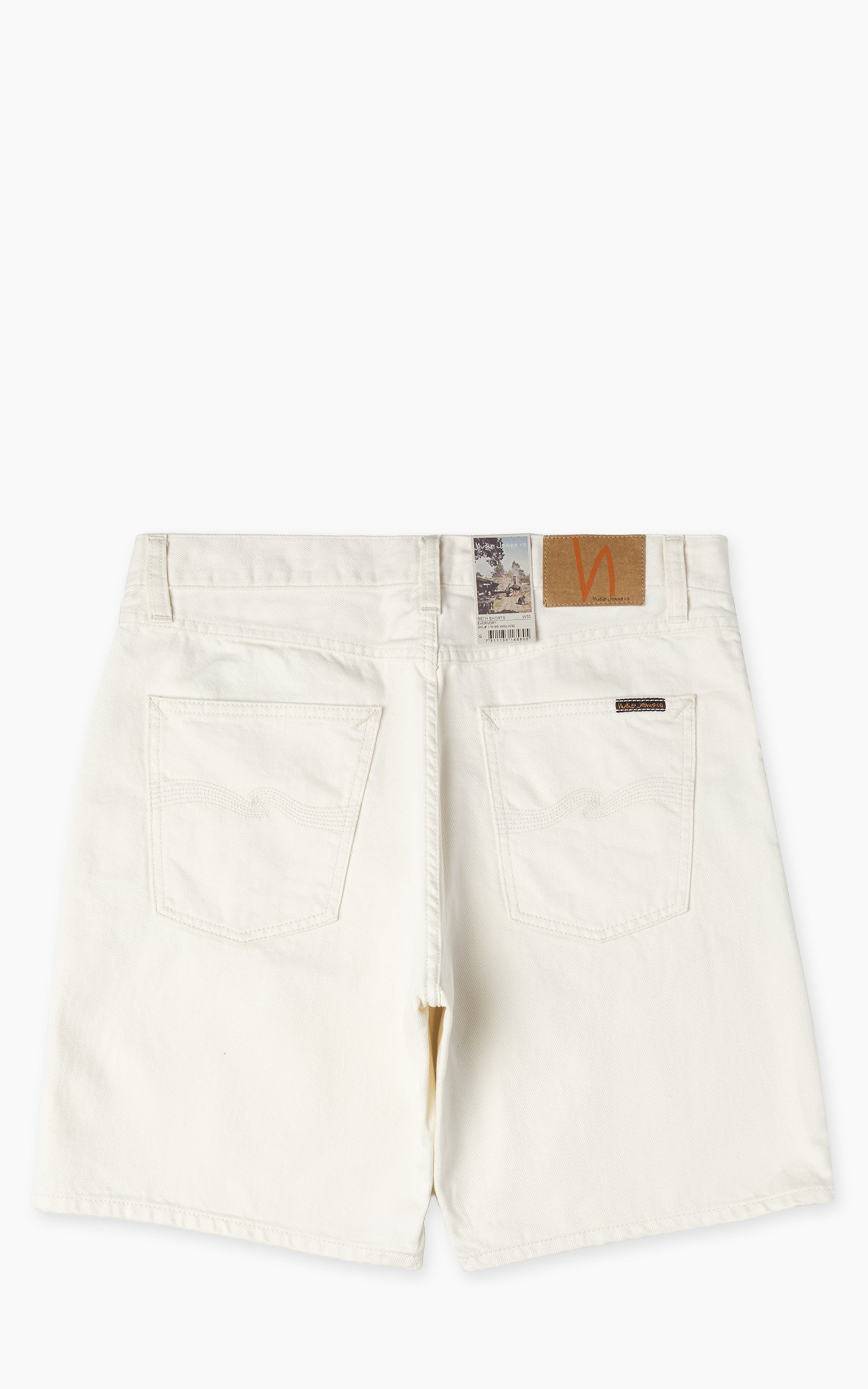 Nudie Jeans Seth Denim Shorts Everivory
