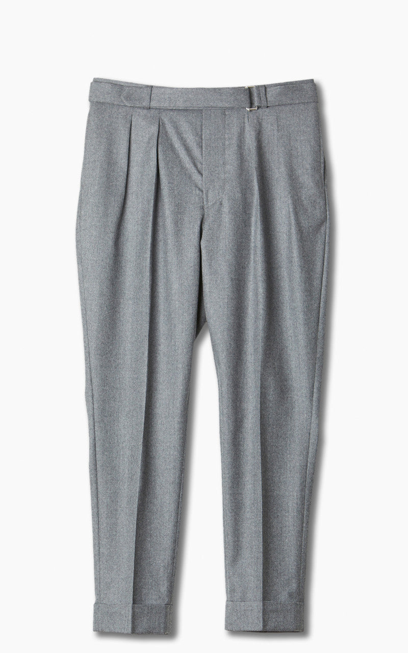 Officine Generale Pierre Pants Italian Worsted Wool Mid Grey