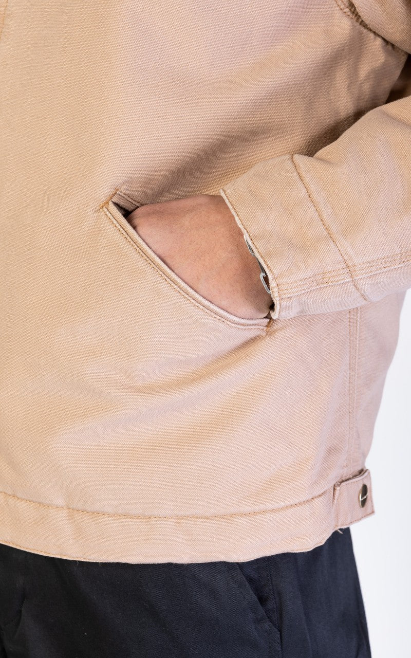 Carhartt WIP OG Detroit Jacket Aged Canvas Dusty Hamilton Brown/Black