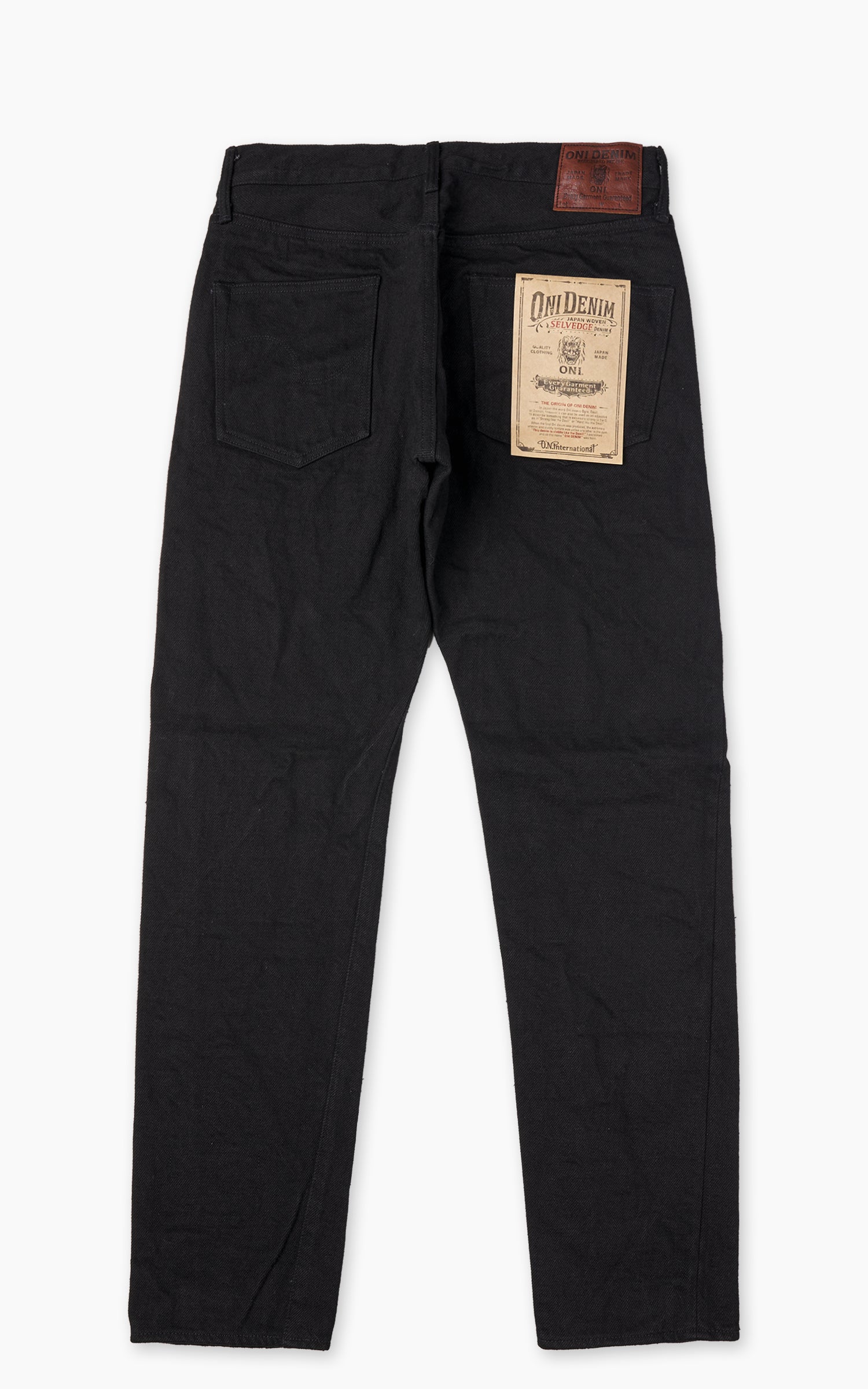 ONI Denim 622ZR-BKBK "Secret Black Denim" Relax Tapered Jeans 20oz