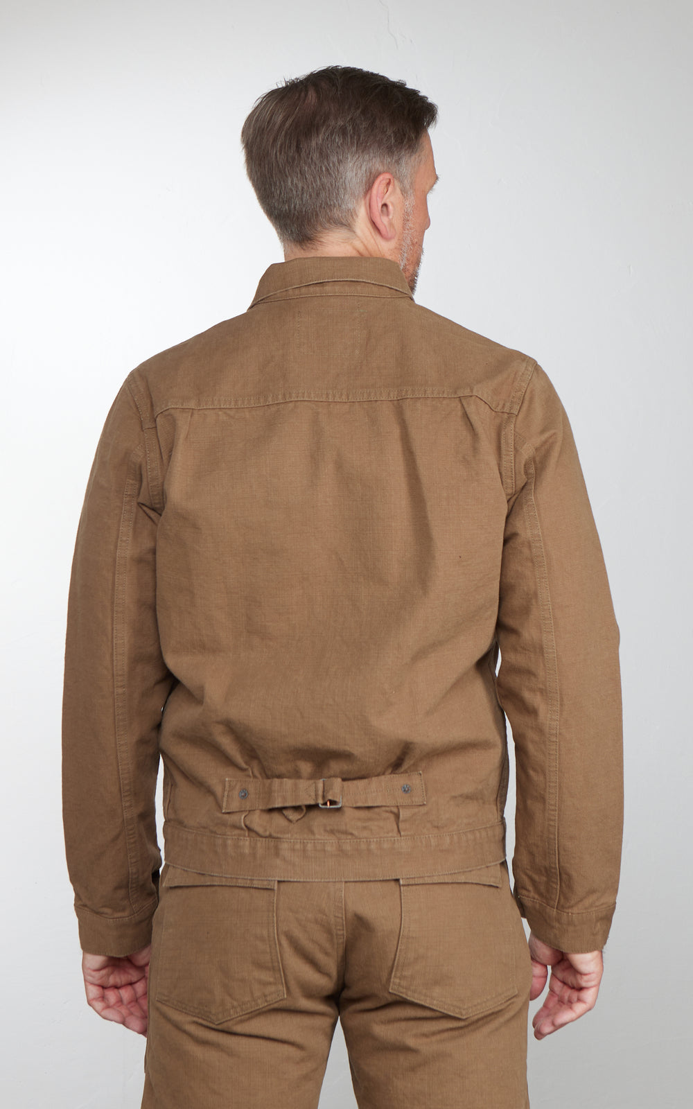 ONI Denim 01507L-HOX-BRK Type I Jacket Sulfur Dyed Heavy Oxford Brown Khaki 13oz