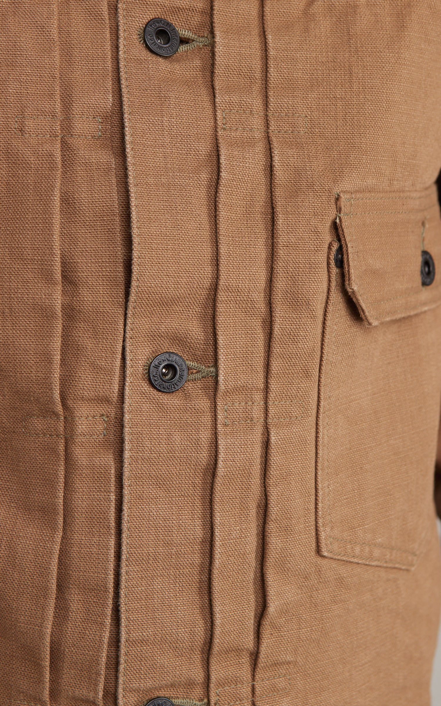 ONI Denim 01507L-HOX-BRK Type I Jacket Sulfur Dyed Heavy Oxford Brown Khaki 13oz