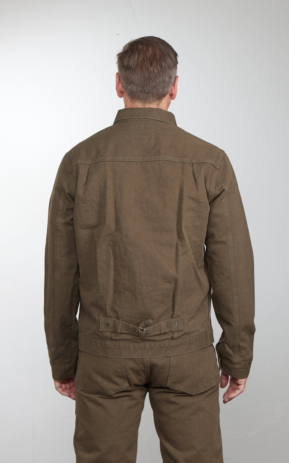 ONI Denim 01507L-HOX-OLB Type I Jacket Sulfur Dyed Heavy Oxford Olive Brown 13oz
