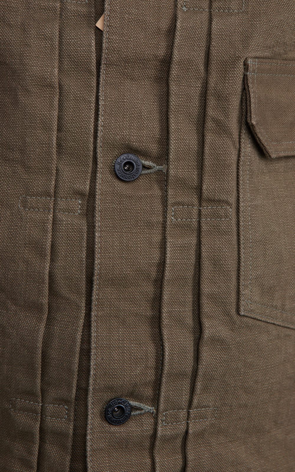 ONI Denim 01507L-HOX-OLB Type I Jacket Sulfur Dyed Heavy Oxford Olive Brown 13oz
