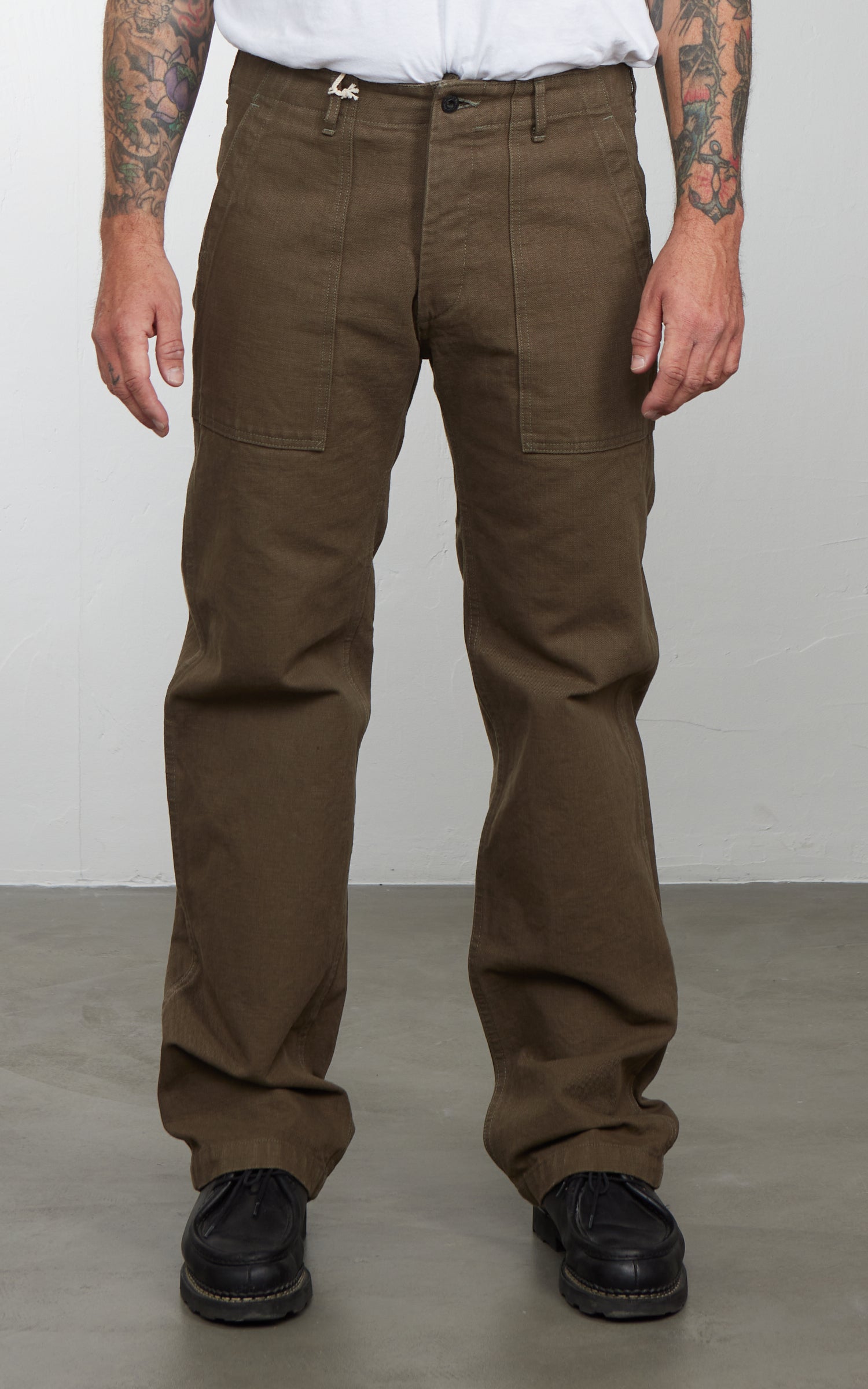ONI Denim 207-HOX-OLB Baker Pants Sulfur Dye Heavy Oxford Olive Brown 13oz