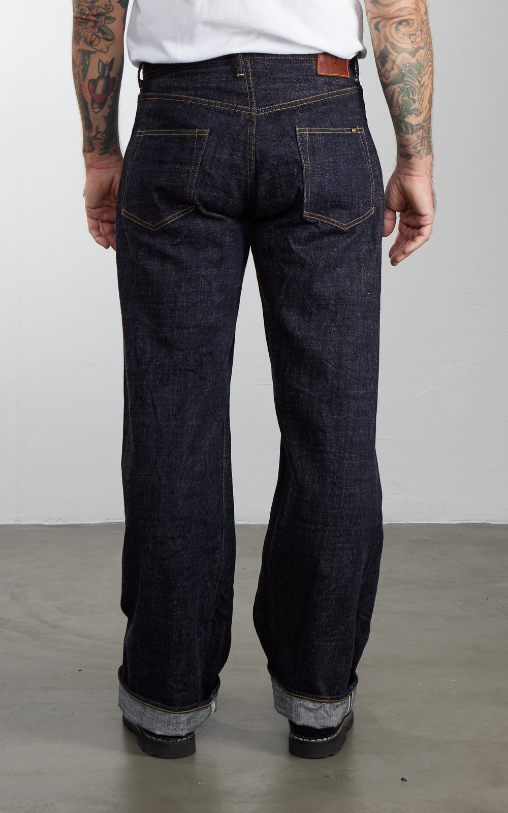 ONI Denim 222-LS13.5 Super Wide Straight Long Slab Denim Indigo 13.5oz