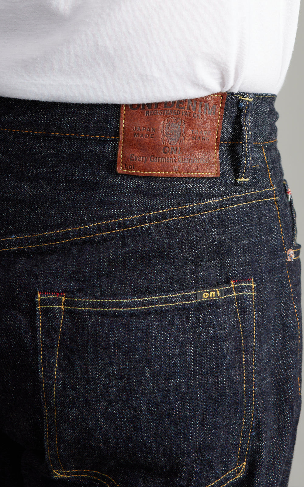 ONI Denim 222-LS13.5 Super Wide Straight Long Slab Denim Indigo 13.5oz
