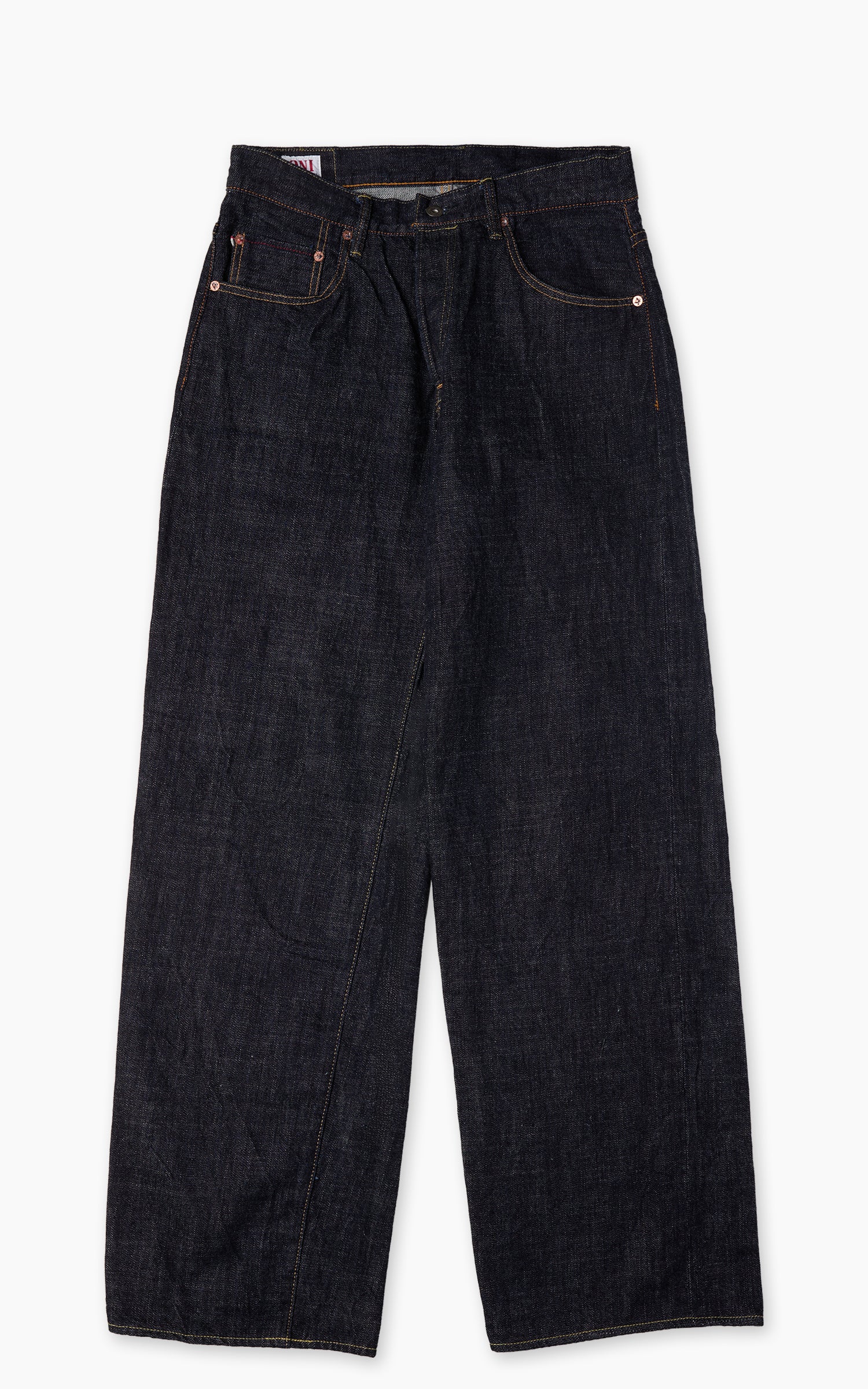 ONI Denim 222-LS13.5 Super Wide Straight Long Slab Denim Indigo 13.5oz