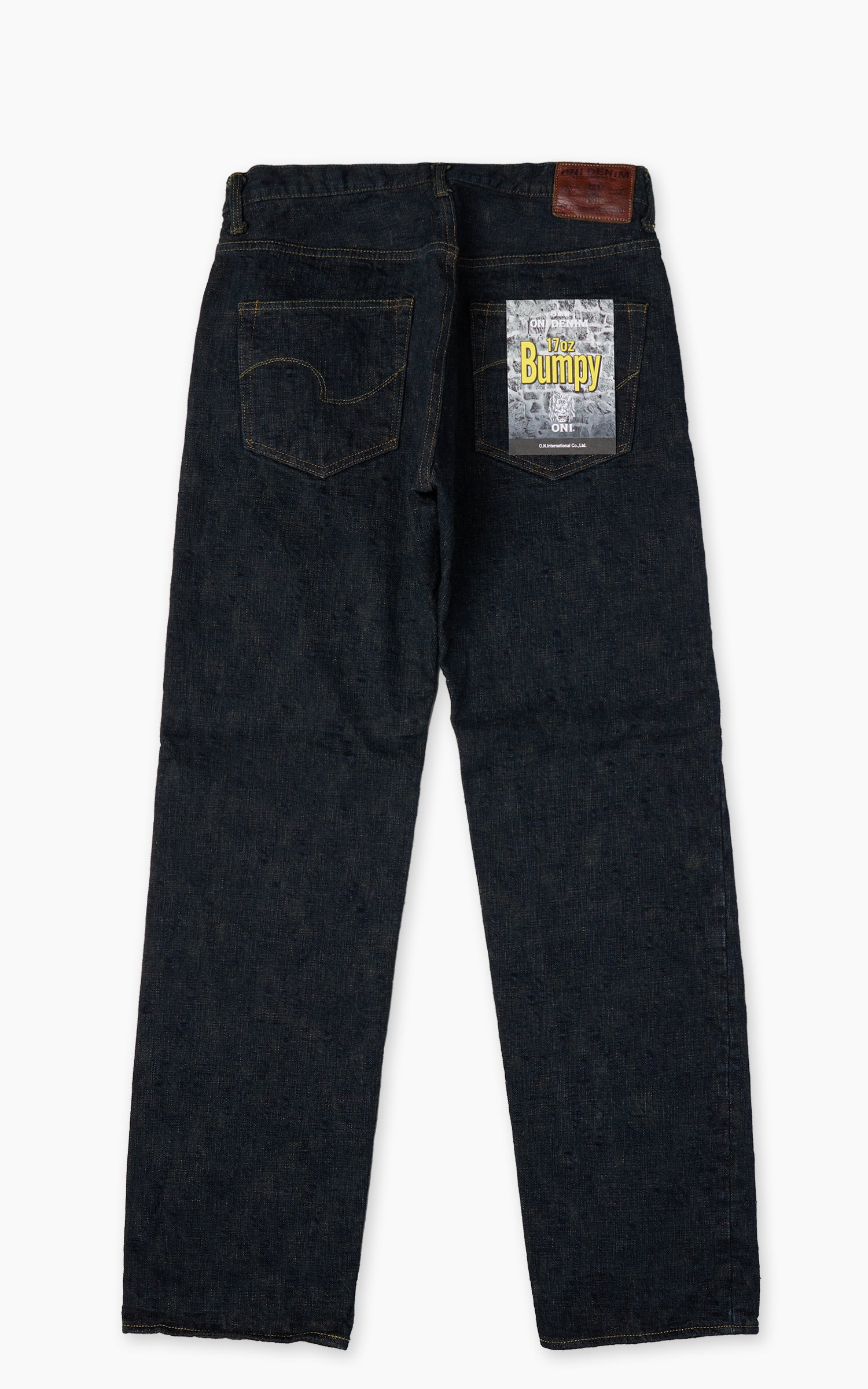 ONI Denim 277-BUMPY Just Right Straight Black (Kuro) 17oz