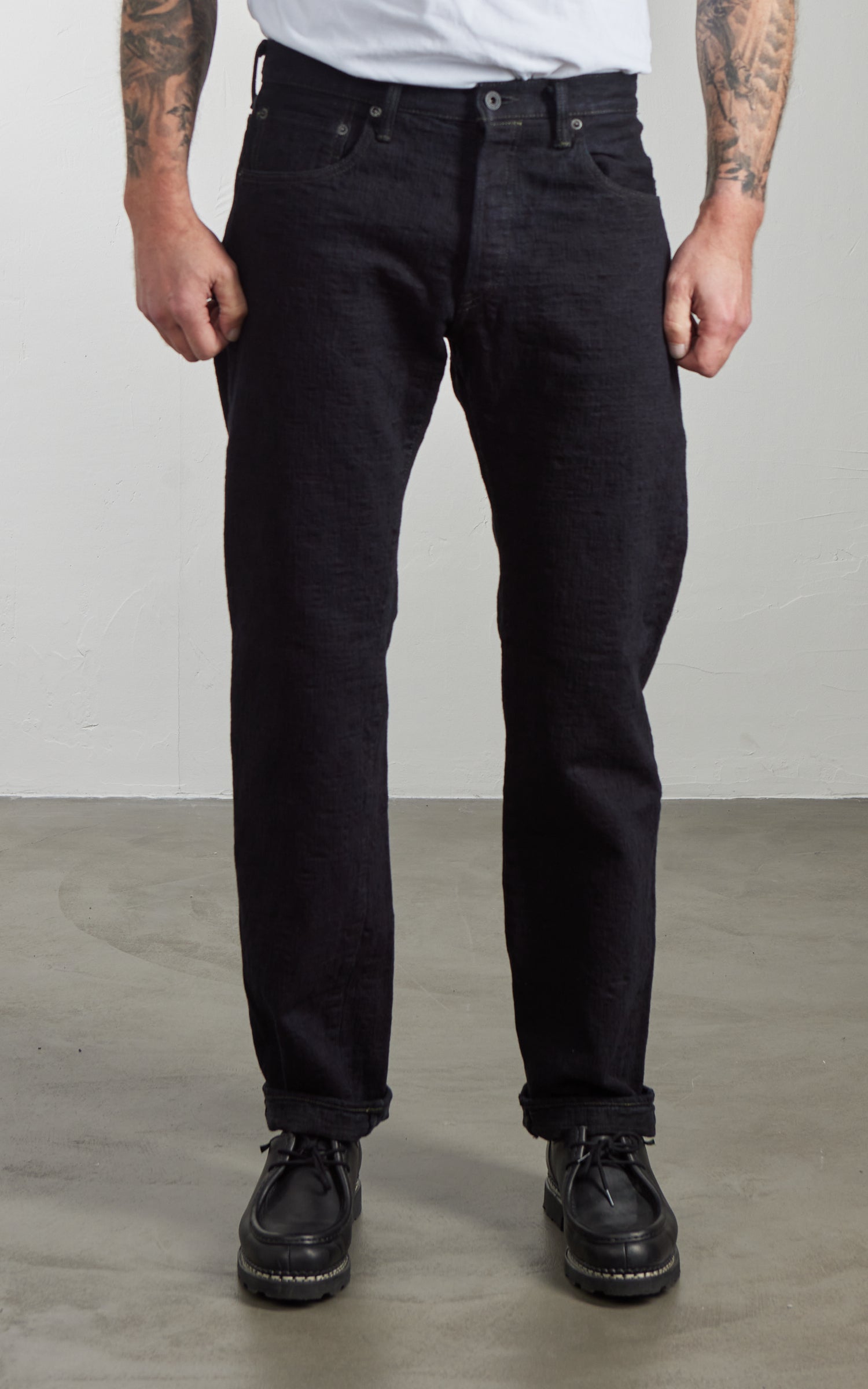ONI Denim 277-BUMPY Just Right Straight Black (Kuro) 17oz