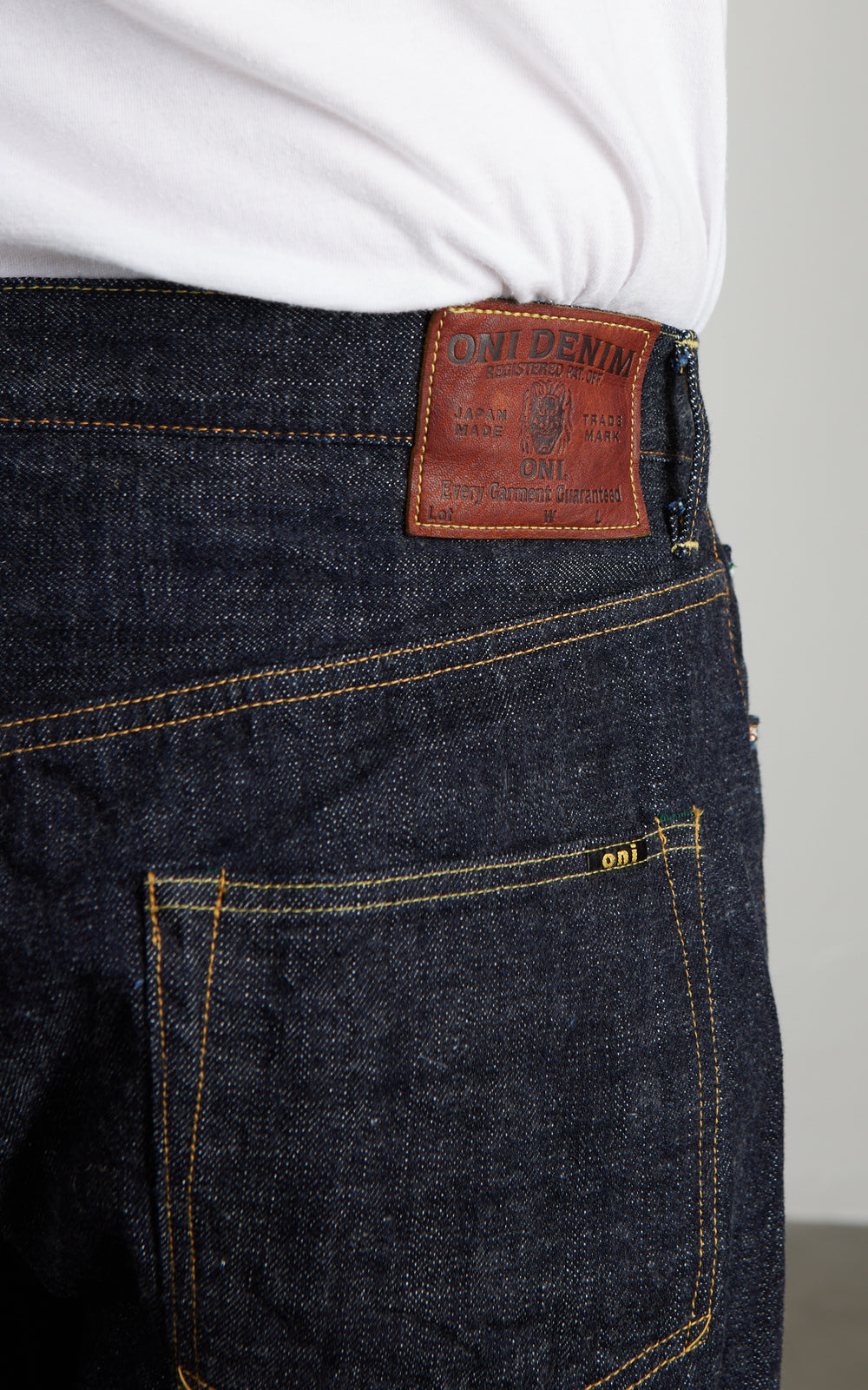 ONI Denim 822-LS13.5 Super Wide Tapered Long Slab Denim Indigo 13.5oz